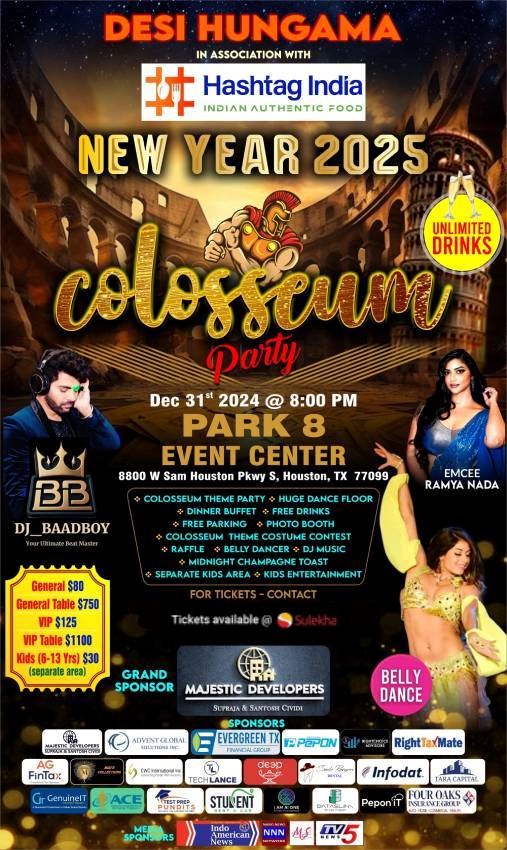 Desi Hungama New Year Colosseum Party: Celebrate 2025 in Style!